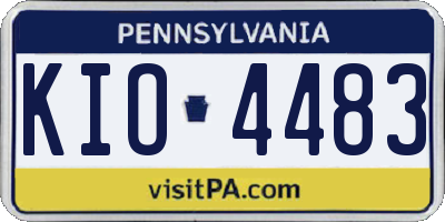 PA license plate KIO4483