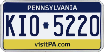 PA license plate KIO5220
