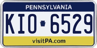 PA license plate KIO6529