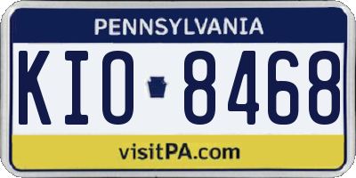 PA license plate KIO8468