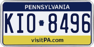 PA license plate KIO8496