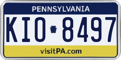 PA license plate KIO8497