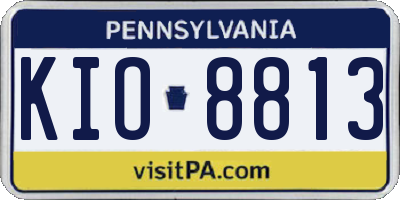 PA license plate KIO8813