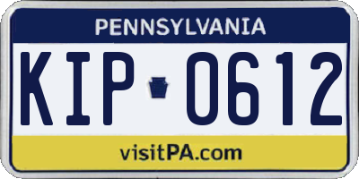 PA license plate KIP0612