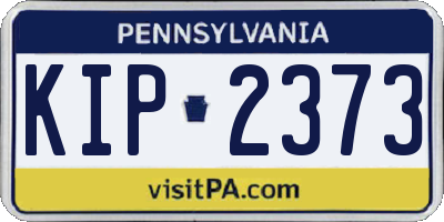 PA license plate KIP2373