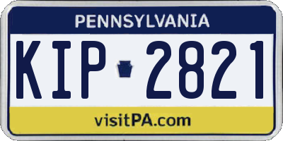 PA license plate KIP2821