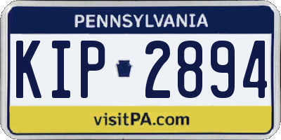 PA license plate KIP2894