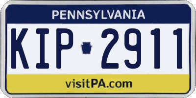 PA license plate KIP2911