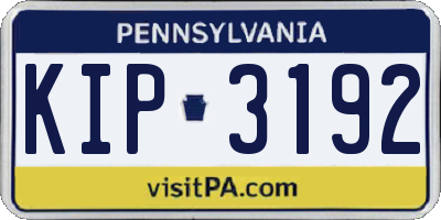 PA license plate KIP3192