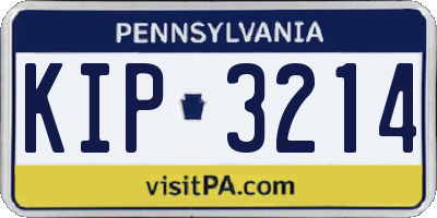 PA license plate KIP3214