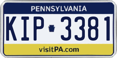 PA license plate KIP3381