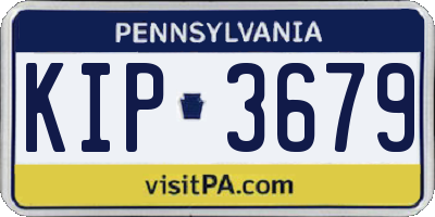 PA license plate KIP3679
