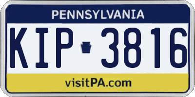 PA license plate KIP3816