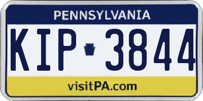 PA license plate KIP3844