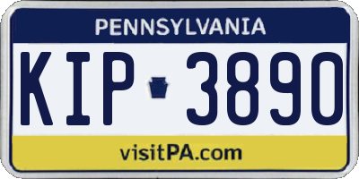 PA license plate KIP3890