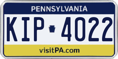 PA license plate KIP4022