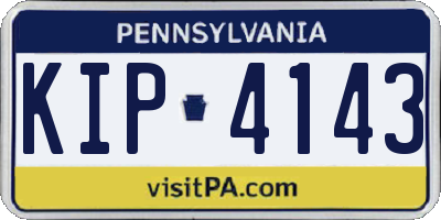 PA license plate KIP4143