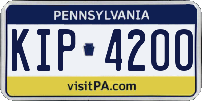 PA license plate KIP4200