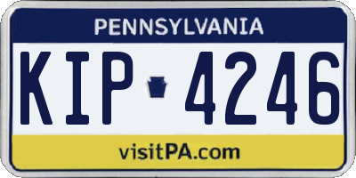 PA license plate KIP4246