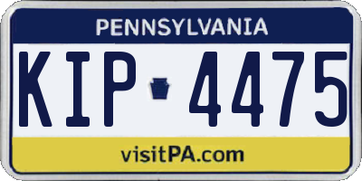 PA license plate KIP4475