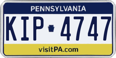 PA license plate KIP4747