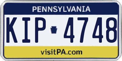 PA license plate KIP4748