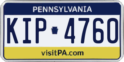 PA license plate KIP4760
