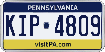 PA license plate KIP4809