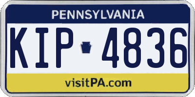 PA license plate KIP4836