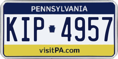 PA license plate KIP4957