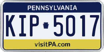 PA license plate KIP5017