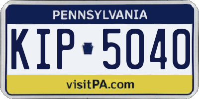 PA license plate KIP5040
