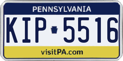 PA license plate KIP5516