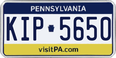 PA license plate KIP5650