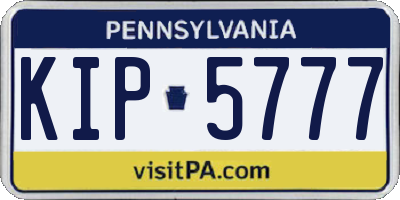 PA license plate KIP5777