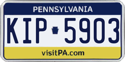 PA license plate KIP5903