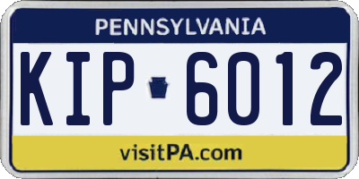 PA license plate KIP6012