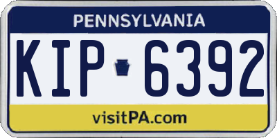 PA license plate KIP6392