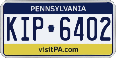 PA license plate KIP6402