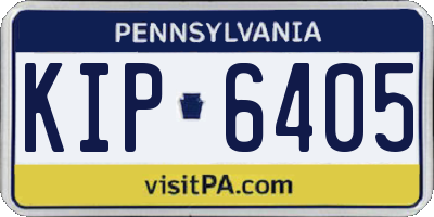 PA license plate KIP6405