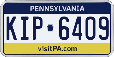 PA license plate KIP6409