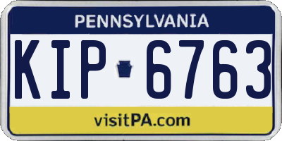 PA license plate KIP6763