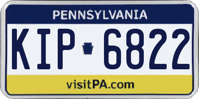 PA license plate KIP6822