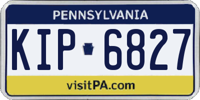 PA license plate KIP6827