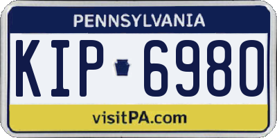 PA license plate KIP6980