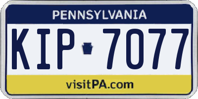 PA license plate KIP7077