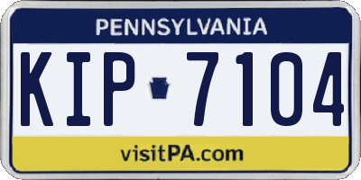 PA license plate KIP7104