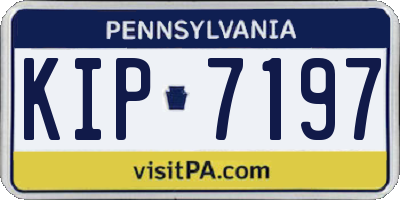 PA license plate KIP7197