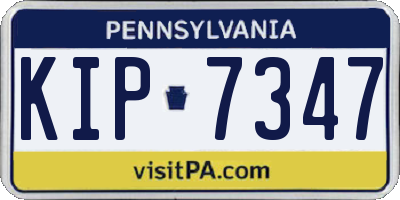 PA license plate KIP7347