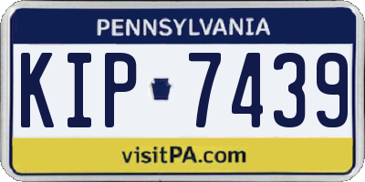 PA license plate KIP7439